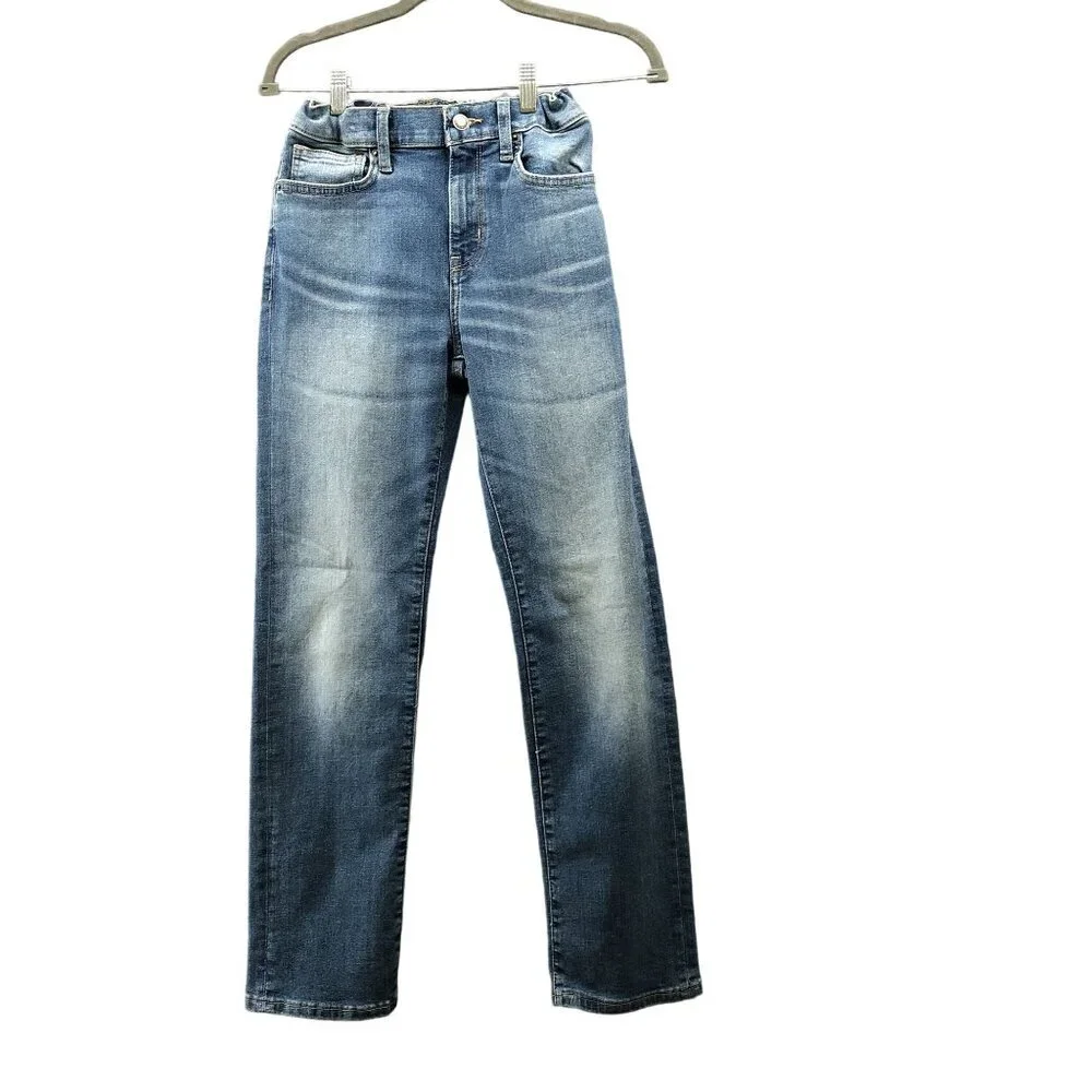 Old Navy Boys Size 14 Slim Fit Jeans Medium Wash Blue‎ 360 Stretch Adjustable